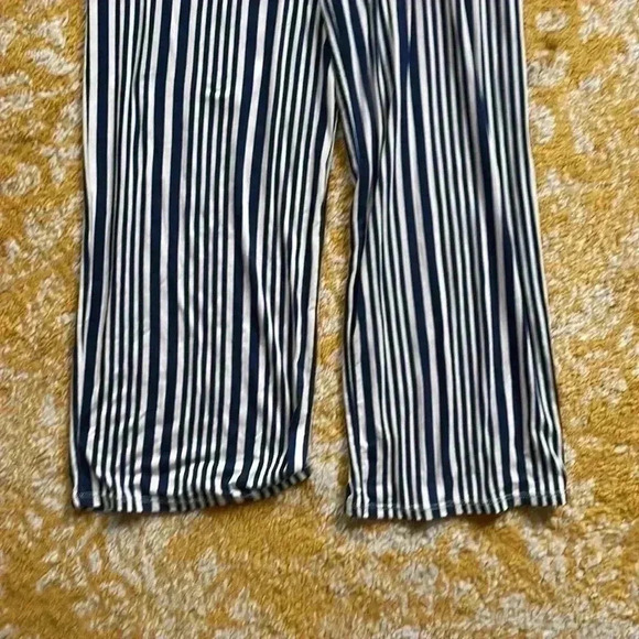 Romeo and Juliet Couture striped tie, front elastic jumpsuit small NWT - Picture 3 of 5